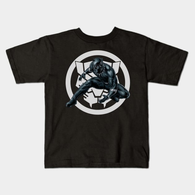 King T'Challa Kids T-Shirt by CinemaArt